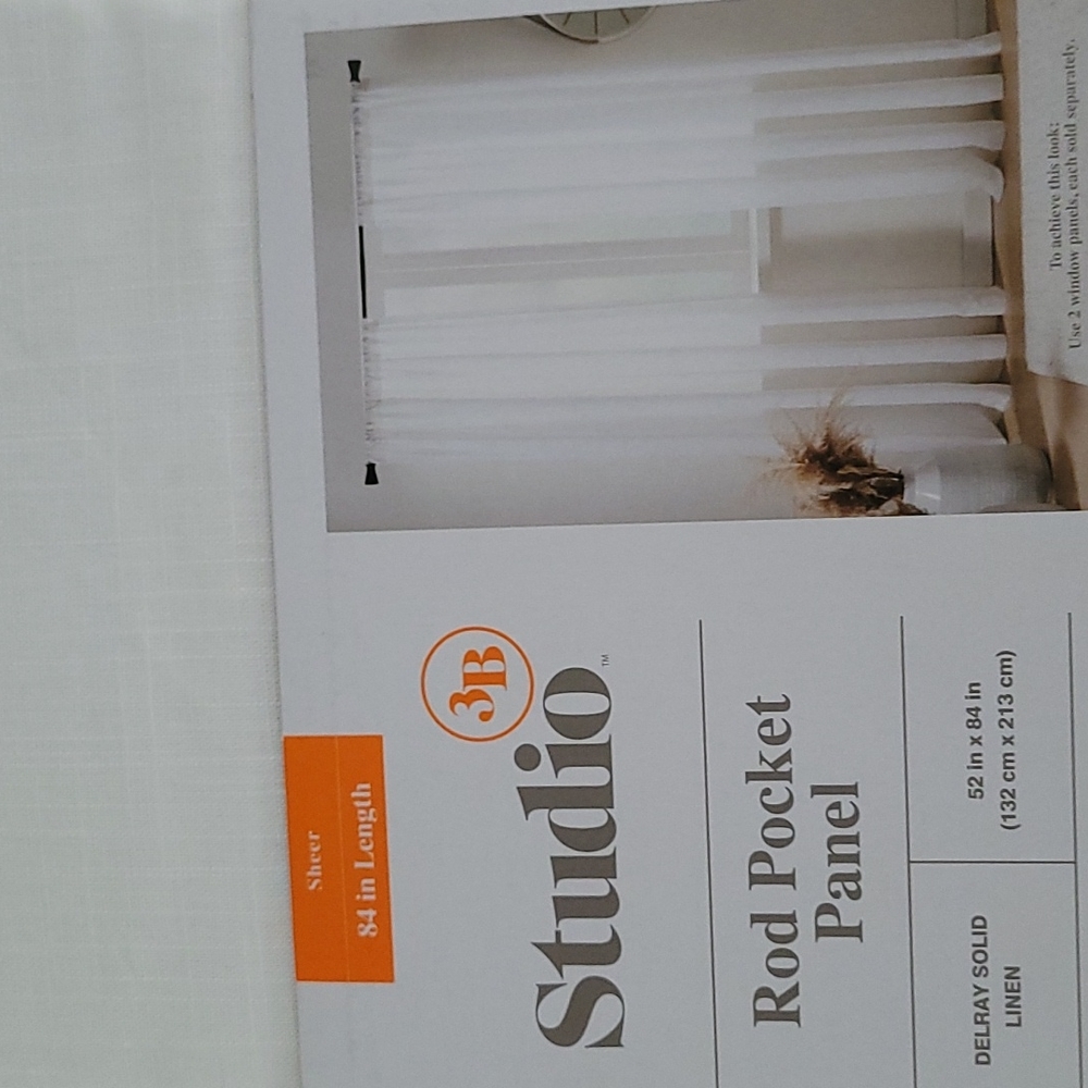 Rod pocket panel curtain